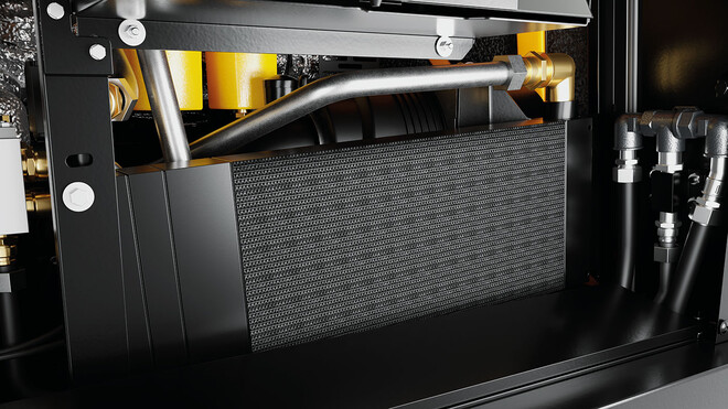 Integroitu paineilman jälkijäähdytin M59:ssä.