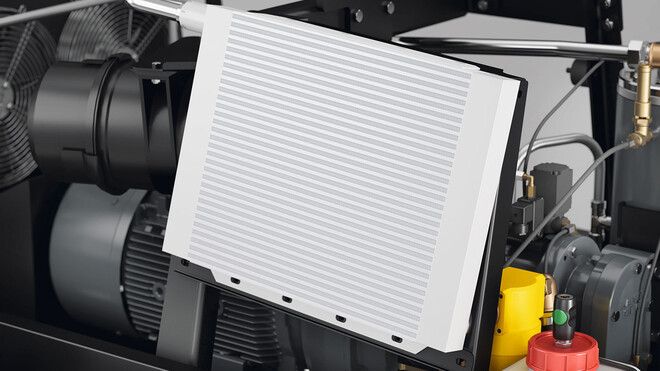 Integroitu paineilman jälkijäähdytin vakiona KAESERin MOBILAIR-rakennuskompressoreissa