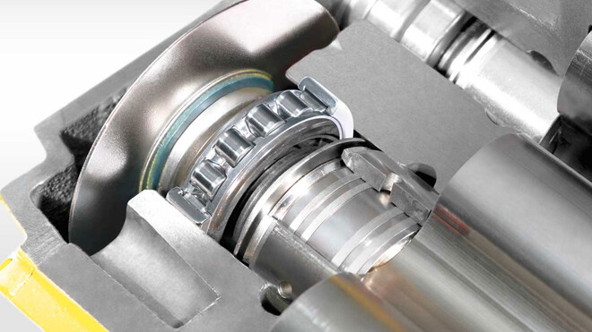 Roottoripuhaltimet, joissa on erittäin vankkarakenteiset laakerit.